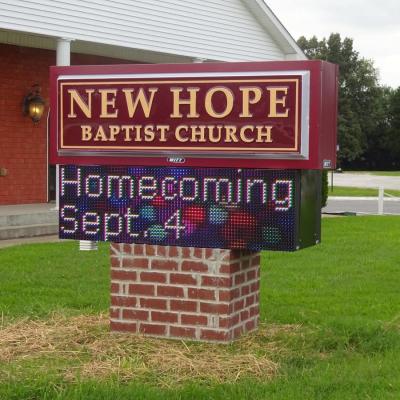 New Hope Baptist | Monument  LED Sign