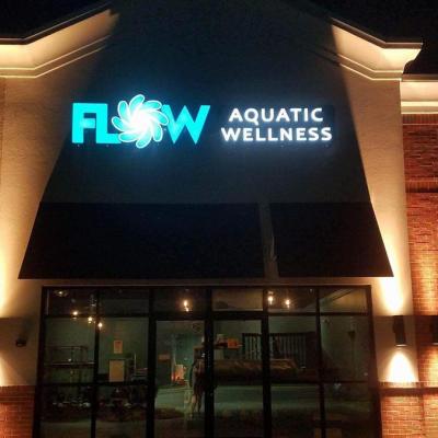 Flow Aquatic Wellness | Lighted Channel Letter Sign